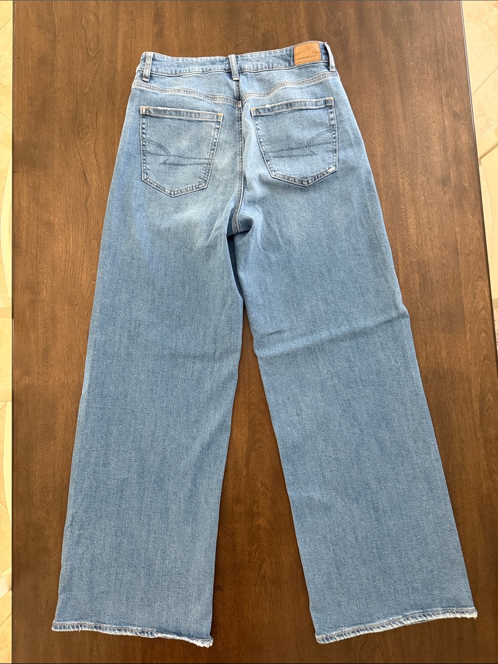 NWOT American Eagle Super High Rise Baggy Wide Leg Dreamy Drape 8 Long - Picture 2 of 6